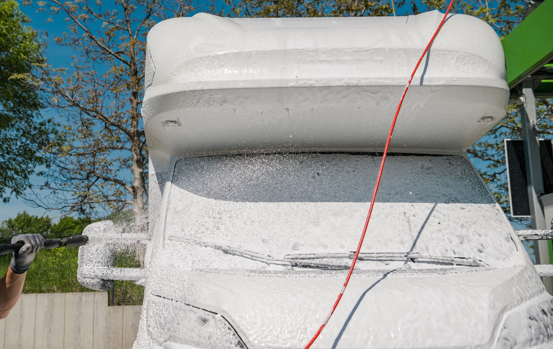 Camper Van RV Body Cleaning by Active Foam